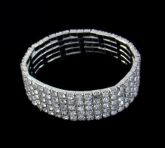 Pulseira Strass Prata 5V